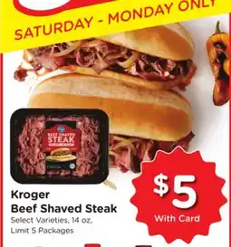 Ralphs Kroger Beef Shaved Steak offer