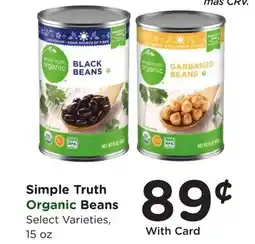 Ralphs Simple Truth Organic Beans offer