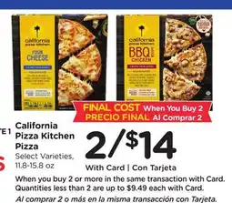 Ralphs California Pizza Kitchen Pizza offer