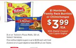 Ralphs El Monterey Family Pack Burritos or Chimichangas offer