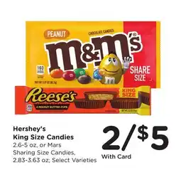 Ralphs Hershey's King Size Candies offer