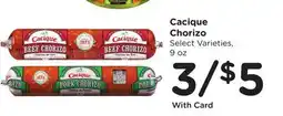 Ralphs Cacique Chorizo offer