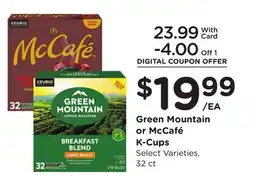 Ralphs Green Mountain or McCafé K-Cups offer