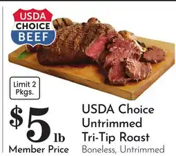 Pavilions USDA Choice Untrimmed Tri-Tip Roast offer