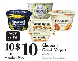 Pavilions Chobani Greek Yogurt offer
