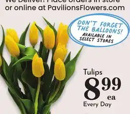 Pavilions Tulips offer