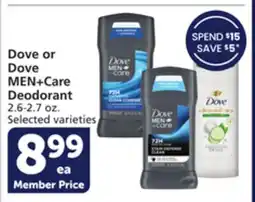 Pavilions Dove or Dove MEN + Care Deodorant offer