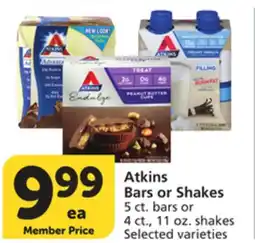 Pavilions Atkins Bars or Shakes offer