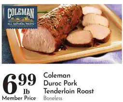 Pavilions Coleman Duroc Pork Tenderloin Roast offer