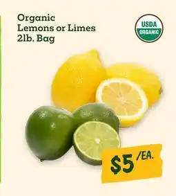 Sprouts Farmers Market Organic Lemons or Limes offer