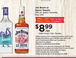 Ralphs Jim Beam or Sauza Tequila offer