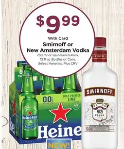 Ralphs Smirnoff or New Amsterdam Vodka offer