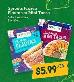 Sprouts Farmers Market Sprouts Frozen Flautas or Mini Tacos offer