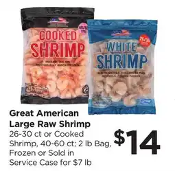 Food 4 Less Great American Large Raw Shrimp offer
