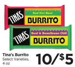Food 4 Less Tina's Burrito offer