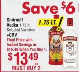Smart & Final Smirnoff Vodka offer
