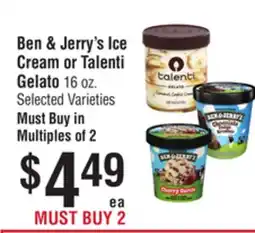 Smart & Final Ben & Jerry's Ice Cream or Talenti Gelato offer
