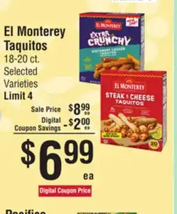 Smart & Final El Monterey Taquitos offer