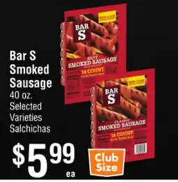 Smart & Final Bar S Smoked Sausage offer