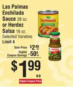 Smart & Final Las Palmas Enchilada Sauce or Herdez Salsa offer