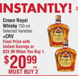Smart & Final Crown Royal Whisky offer
