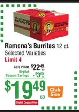 Smart & Final Ramona's Burritos offer
