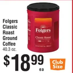 Smart & Final Folgers Classic Roast Ground Coffee offer