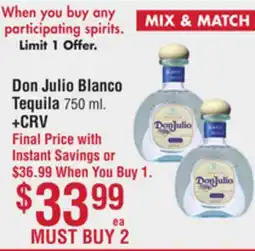 Smart & Final Don Julio Blanco Tequila offer