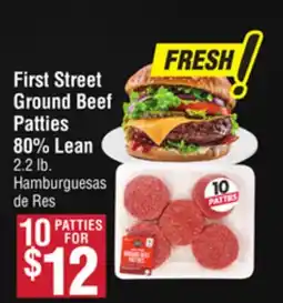 Smart & Final First Street Ground Beef Patties 80% Lean offer
