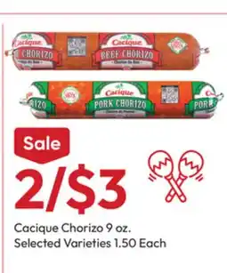 Stater Bros Cacique Chorizo offer