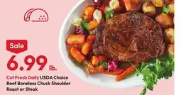 Stater Bros USDA Choice Beef Boneless Chuck Shoulder Roast or Steak offer
