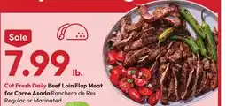 Stater Bros Beef Loin Flap Meat for Carne Asada Ranchera offer