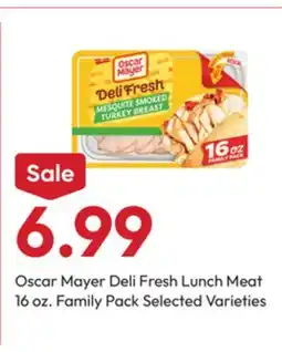 Stater Bros Oscar Mayer Deli Fresh Lunch Meat offer
