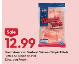 Stater Bros Great American Seafood Skinless Tilapia Fillets offer