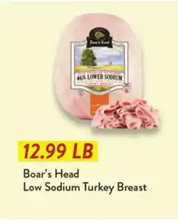 Fresh Thyme Boar's Head Low Sodium Turkey Breast offer
