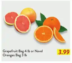 Fresh Thyme Grapefruit Bag 4 lb or Navel Oranges Bag 3 lb offer