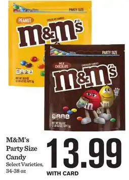 Mariano's M&M's Party Size Candy offer