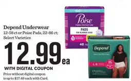 Mariano's Depend Underwear offer