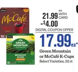 Mariano's Green Mountain or McCafé K-Cups offer