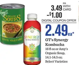 Mariano's GT's Synergy Kombucha offer