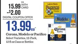 Mariano's Corona, Modelo or Pacifico offer