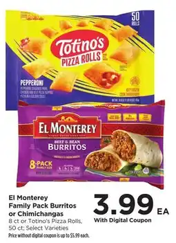 Food 4 Less El Monterey Family Pack Burritos or Chimichangas offer