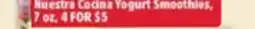 Tony’s Fresh Market Nuestra Cocina Yogurt Smoothies offer