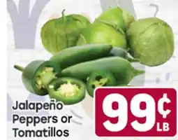 Tony’s Fresh Market Jalapeño Peppers or Tomatillos offer