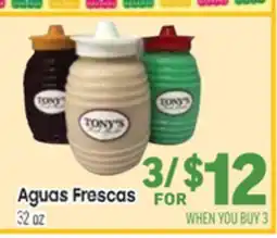 Tony’s Fresh Market Aguas Frescas offer