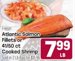 Tony’s Fresh Market Atlantic Salmon Fillets or 41/50 ct Cooked Shrimp offer