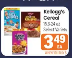 Tony’s Fresh Market Kellogg's Cereal offer