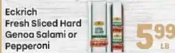 Tony’s Fresh Market Eckrich Fresh Sliced Hard Genoa Salami or Pepperoni offer