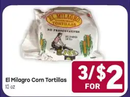 Tony’s Fresh Market El Milagro Corn Tortillas offer