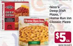 Tony’s Fresh Market Gino's Deep Dish Pizza, 9 Home Run Inn Classic Pizza 12 offer